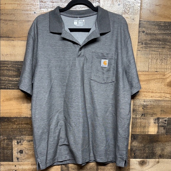 Carhartt Other - Carhartt Gray Charcoal Short Sleeve Polo Shirt Men's Size Large